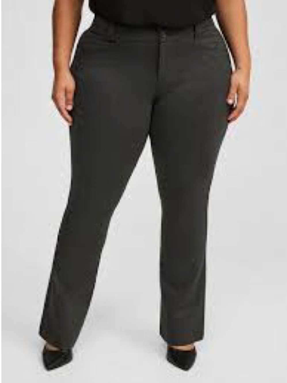 Studio by torrid trouser bootcut luxe ponte pants in charcoal gray